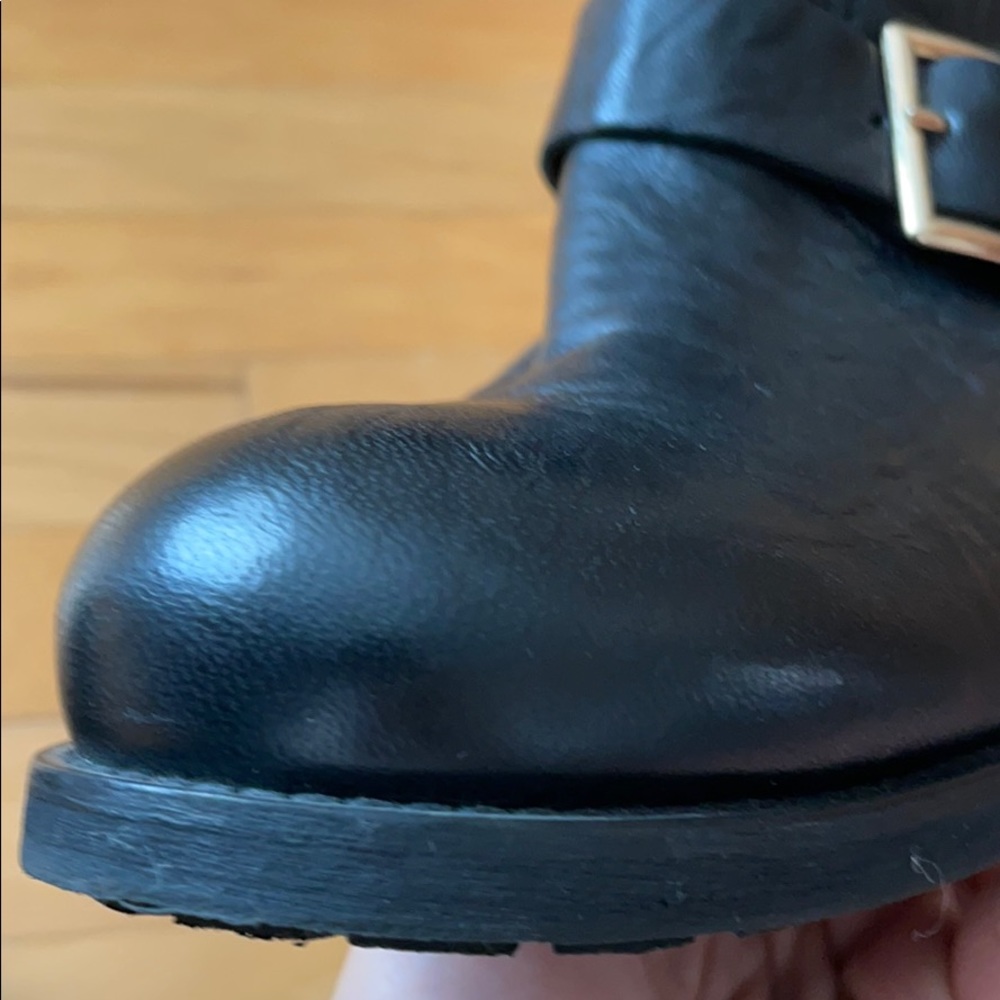 Jimmy Choo Youth Black Leather Biker Boots 38.5 - Picture 15 of 16